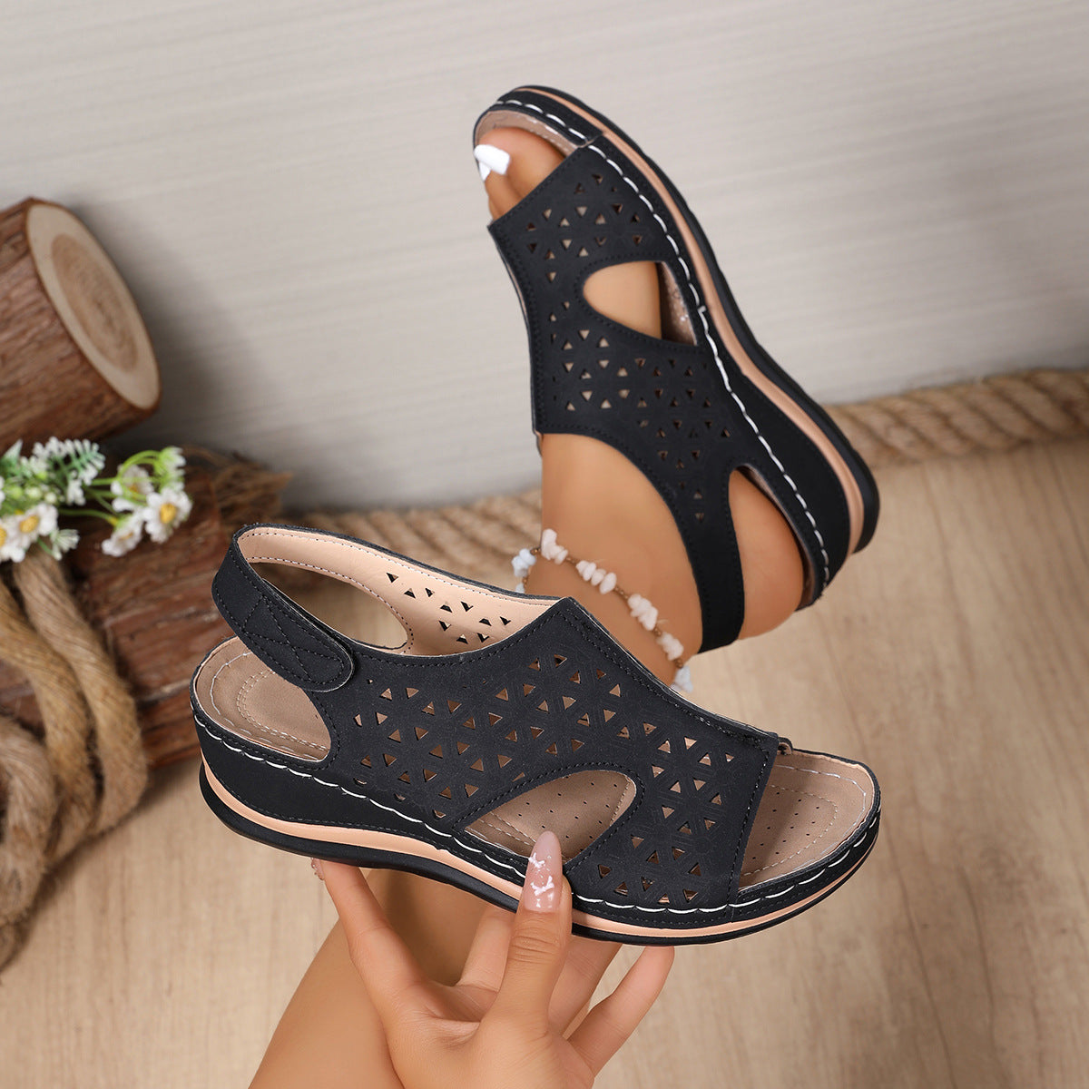 Women's Genuine Leather Comfort Sandals – Breathable & Lightweight